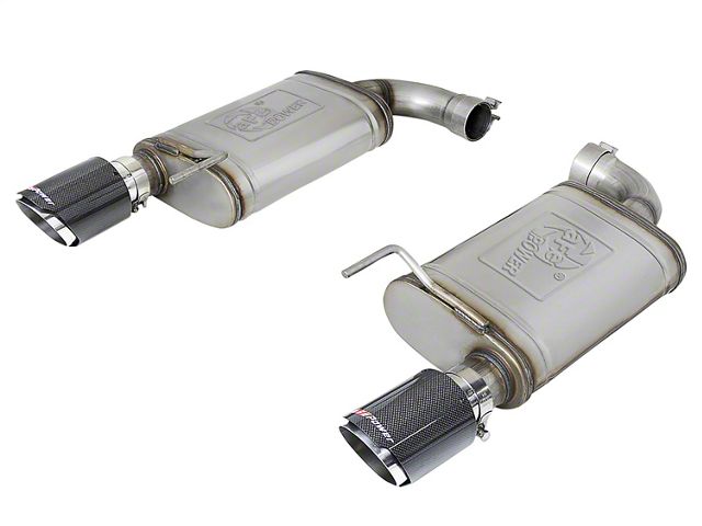 AFE MACH Force-XP 2.50-Inch Axle-Back Exhaust System with Carbon Fiber Tips (15-17 Mustang GT)