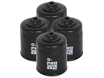 AFE Pro GUARD D2 Oil Filter; Set of Four (15-23 Mustang EcoBoost)