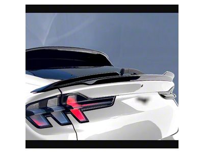 Air Design Trunk Lid Rear Spoiler; Gloss Black (21-25 Mustang Mach-E)