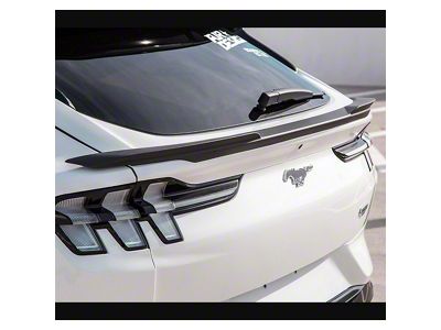 Air Design Trunk Lid Rear Spoiler; Gloss Carbon Fiber (21-25 Mustang Mach-E)