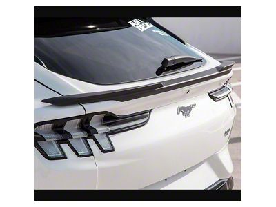 Air Design Trunk Lid Rear Spoiler; Gloss Carbon Fiber (21-24 Mustang Mach-E)