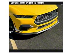 Air Design Front Chin Splitter; Satin Black (24-25 Mustang EcoBoost)