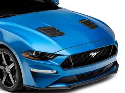 Air Design Hood Vents; Satin Black (18-23 Mustang GT, EcoBoost)