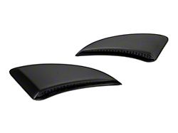 Air Design Quarter Panel Side Scoops; Satin Black (15-23 Mustang)