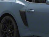 Air Design Quarter Panel Side Scoops; Satin Black (24-25 Mustang)