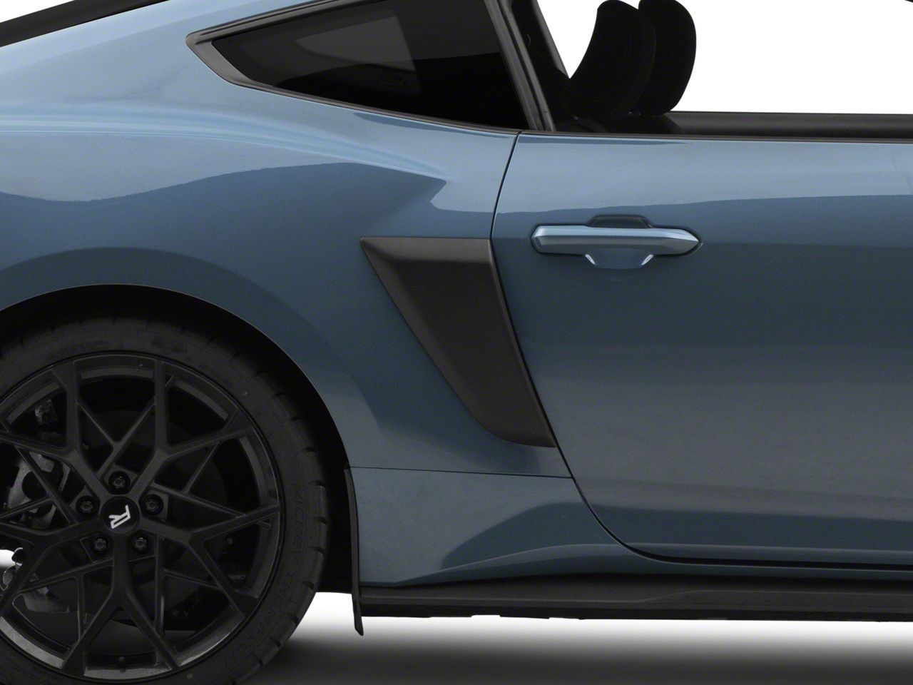 Air Design Mustang Quarter Panel Side Scoops; Satin Black