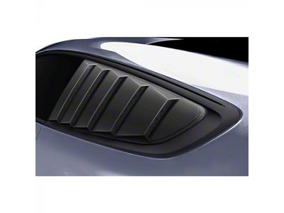 Air Design Quarter Window Louvers; Satin Black (15-23 Mustang Fastback)