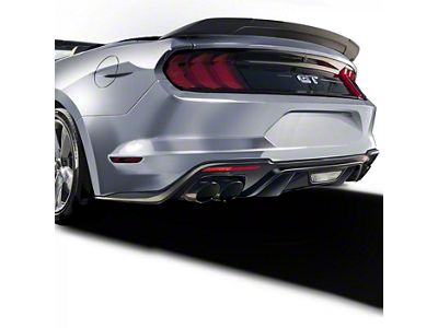 Air Design Rear Valance Diffuser; Satin Black (19-23 Mustang EcoBoost w/ Active Exhaust)