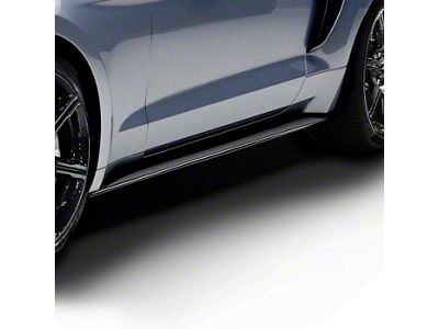 Air Design Side Skirts; Satin Black (15-23 Mustang GT, EcoBoost, V6)