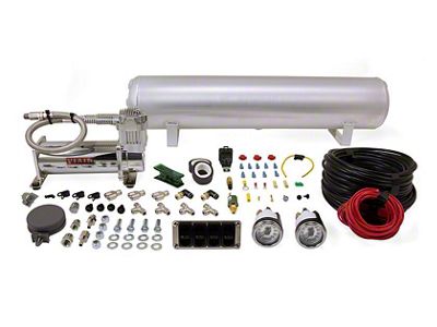 Air Lift 4-Way Manual Complete Air Suspension Kit; 1/4-Inch Lines (06-22 Charger, Excluding AWD)