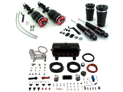 Air Lift 4-Way Manual Complete Air Suspension Kit; 1/4-Inch Lines (05-14 Mustang)