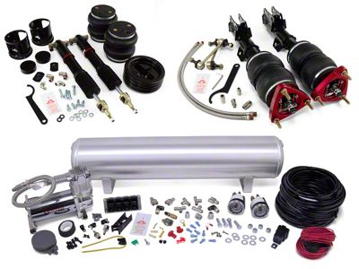 Air Lift 4-Way Manual Complete Air Suspension Kit; 1/4-Inch Lines (15-22 Mustang)