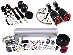 Air Lift 4-Way Manual Complete Air Suspension Kit; 1/4-Inch Lines (15-22 Mustang)