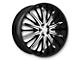 Akuza Belle Gloss Black Machined Wheel; 22x8.5 (08-23 RWD Challenger, Excluding Widebody)