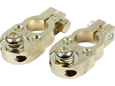 Allstar Performance Battery Top Mount Terminals; 24K Gold Plated