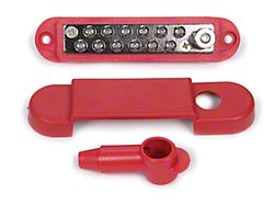 Allstar Performance Electrical Terminal Block; 12-Wire; Red (Universal; Some Adaptation May Be Required)
