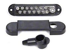 Allstar Performance Electrical Terminal Block; 12-Wire; Black (Universal; Some Adaptation May Be Required)