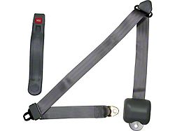 Allstar Performance 3-Point Retractable Seat Belt; Gray (Universal; Some Adaptation May Be Required)