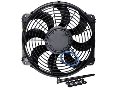 Allstar Performance Electric Fan with 13-Inch Curved Blade; 1350 CFM (Universal; Some Adaptation May Be Required)