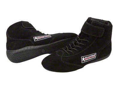 Allstar Performance Mid-Top Driving Shoes; SFI 3.3/5; Black
