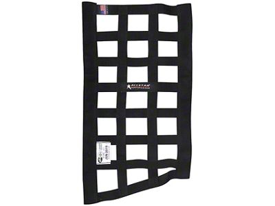 Allstar Performance Ribbon Style SFI Funny Car Window Net; 21x11x18-Inch; Black (Universal; Some Adaptation May Be Required)