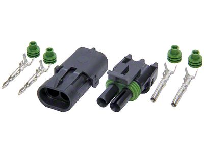 Allstar Performance Weather Pack Connector Kit; 2-Wire
