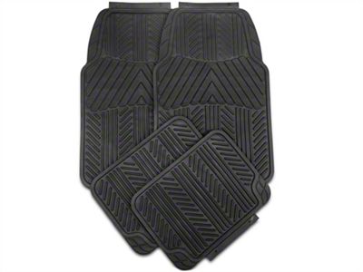 SpeedForm 4-Piece All-Weather Floor Mats; Black (79-14 Mustang)