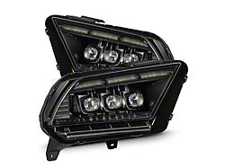 AlphaRex MK II NOVA-Series LED Projector Headlights; Black Housing; Clear Lens (13-14 Mustang)