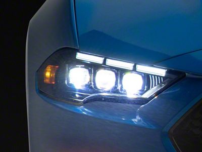AlphaRex MK II NOVA-Series LED Projector Headlights; Black Housing; Clear Lens (18-23 Mustang GT, EcoBoost)