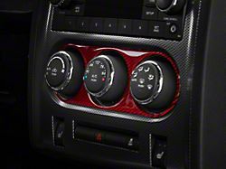 SpeedForm HVAC Overlay Trim; Red Carbon (08-14 Challenger)