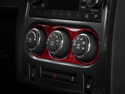 SpeedForm HVAC Overlay Trim; Red Carbon (08-14 Challenger)