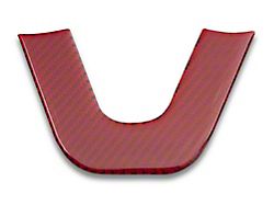 SpeedForm Steering Wheel Bottom Overlay; Red Carbon (15-23 Challenger)