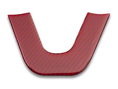 SpeedForm Steering Wheel Bottom Overlay; Red Carbon (15-23 Challenger)