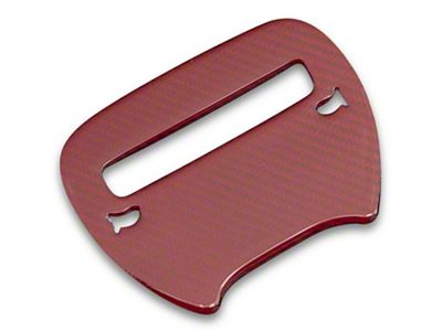 SpeedForm Steering Wheel Center Overlay; Red Carbon (15-23 Challenger)