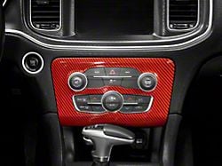 SpeedForm HVAC Panel Overlay; Red Carbon (15-23 Charger)