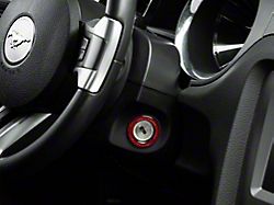 SpeedForm Igntion Cylinder Trim; Red Carbon (10-14 Mustang)