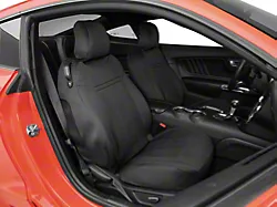 SpeedForm Alterum Series Neoprene Front Seat Covers; Black (15-23 Mustang Fastback)