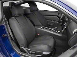 SpeedForm Neoprene Front Seat Covers; Black (05-14 Mustang w/ Seat Airbags)