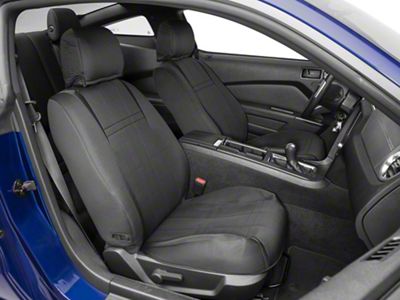 SpeedForm Neoprene Front Seat Covers; Black (05-14 Mustang)