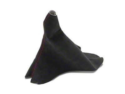 Premium Black Alcantara Brake Boot with Red Stitching (15-23 Mustang)