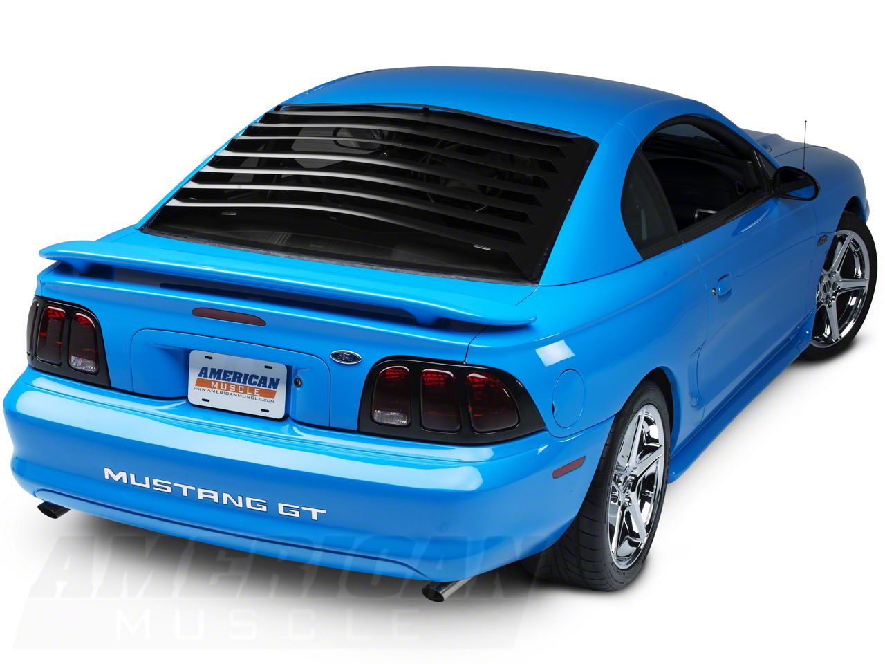 SpeedForm Mustang Rear Window Louvers; Smooth Aluminum 75007 (9404