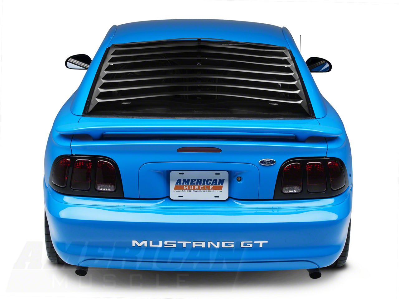SpeedForm Mustang Rear Window Louvers; Smooth Aluminum 75007 (9404