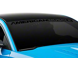 SEC10 AmericanMuscle Windshield Banner; Gloss Black (05-14 Mustang)