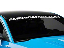 SEC10 AmericanMuscle Windshield Banner; White (05-14 Mustang)