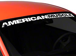 SEC10 AmericanMuscle Windshield Banner; White (94-04 Mustang)