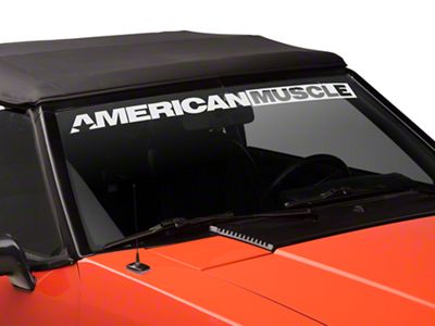 SEC10 AmericanMuscle Windshield Banner; White (79-93 Mustang)
