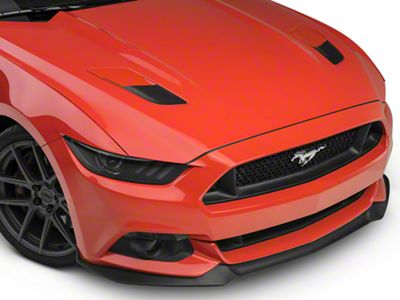 SEC10 Hood Vent Accent Decals; Black Carbon Fiber (15-17 Mustang GT)