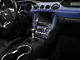 SEC10 Dash Overlay Kit; Blue Carbon Fiber (15-23 Mustang)