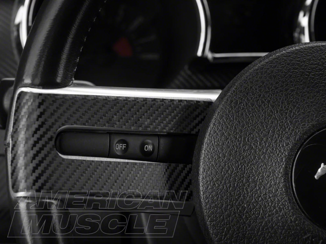 SEC10 Mustang Dash Overlay Kit; Carbon Fiber 383737 (0509 Mustang