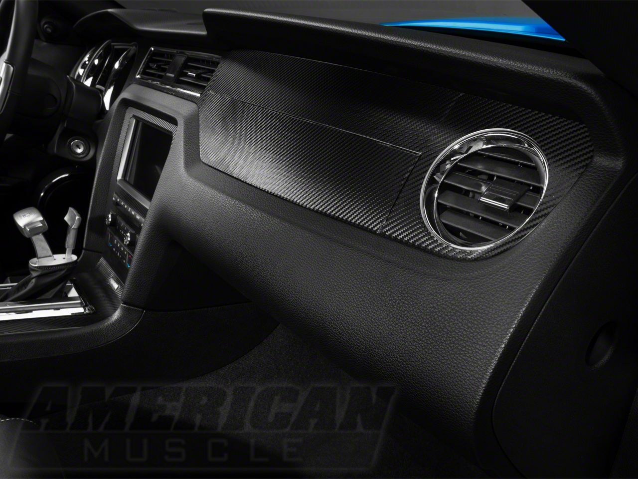 SEC10 Mustang Dash Overlay Kit; Carbon Fiber 26365 (1014 Mustang